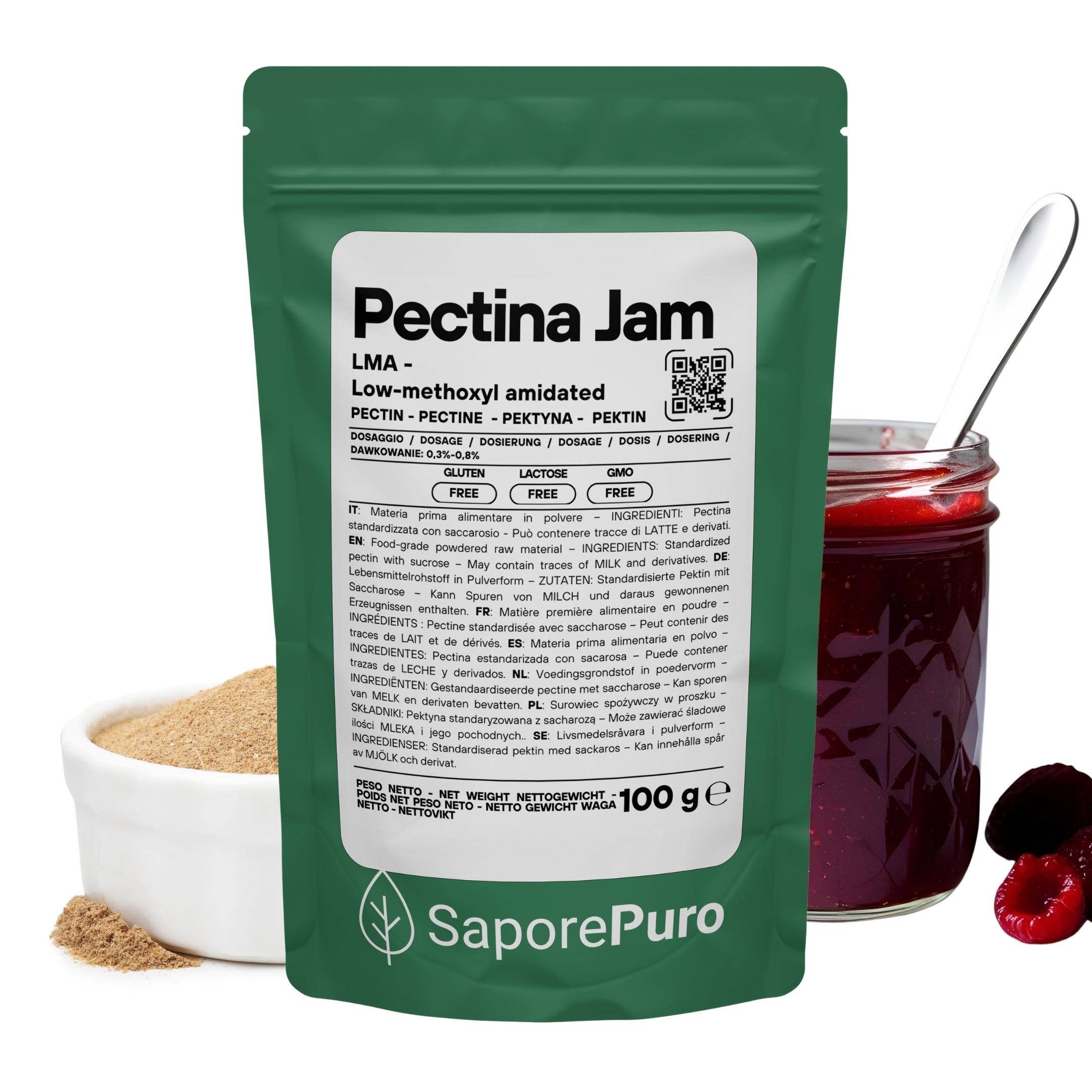 Pectina Jam - Basso Metossile E440ii - Marmellate e Gelatine Perfette - SaporePuro